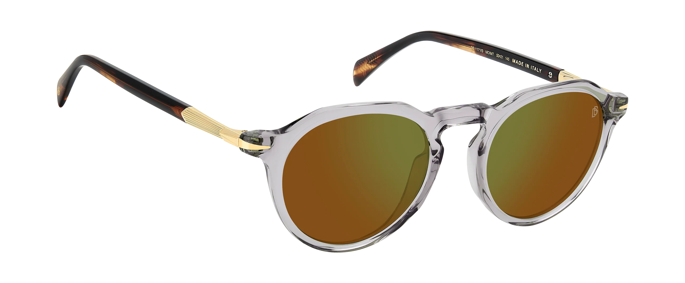 DB 1171/S - Grey Havana Brown - Green Mirror - Image 3