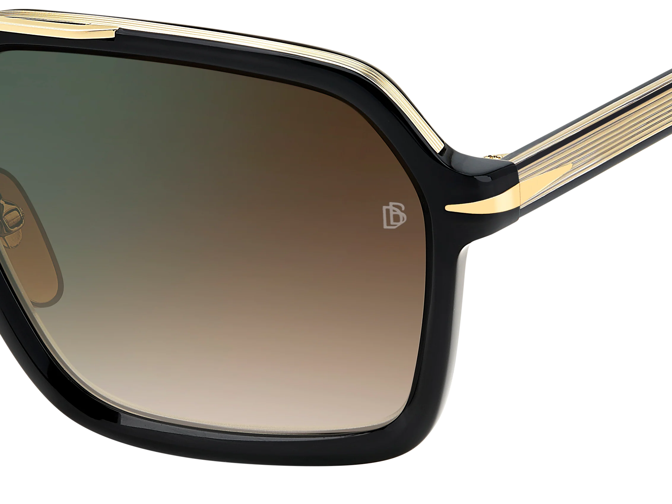 DB 7128/S - Black Gold - Brown Shaded Green Mirror - Image 4