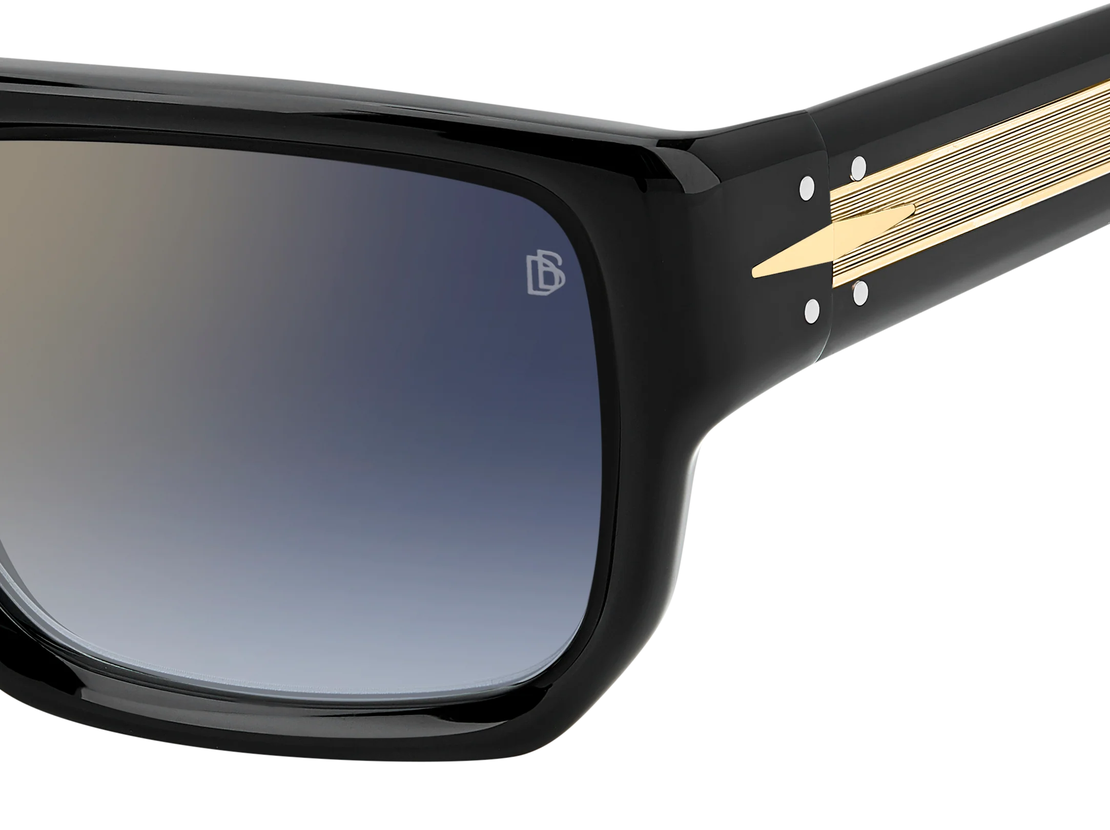 DB 7132/S - Black - Blue Shaded Gold Mirror - Image 4