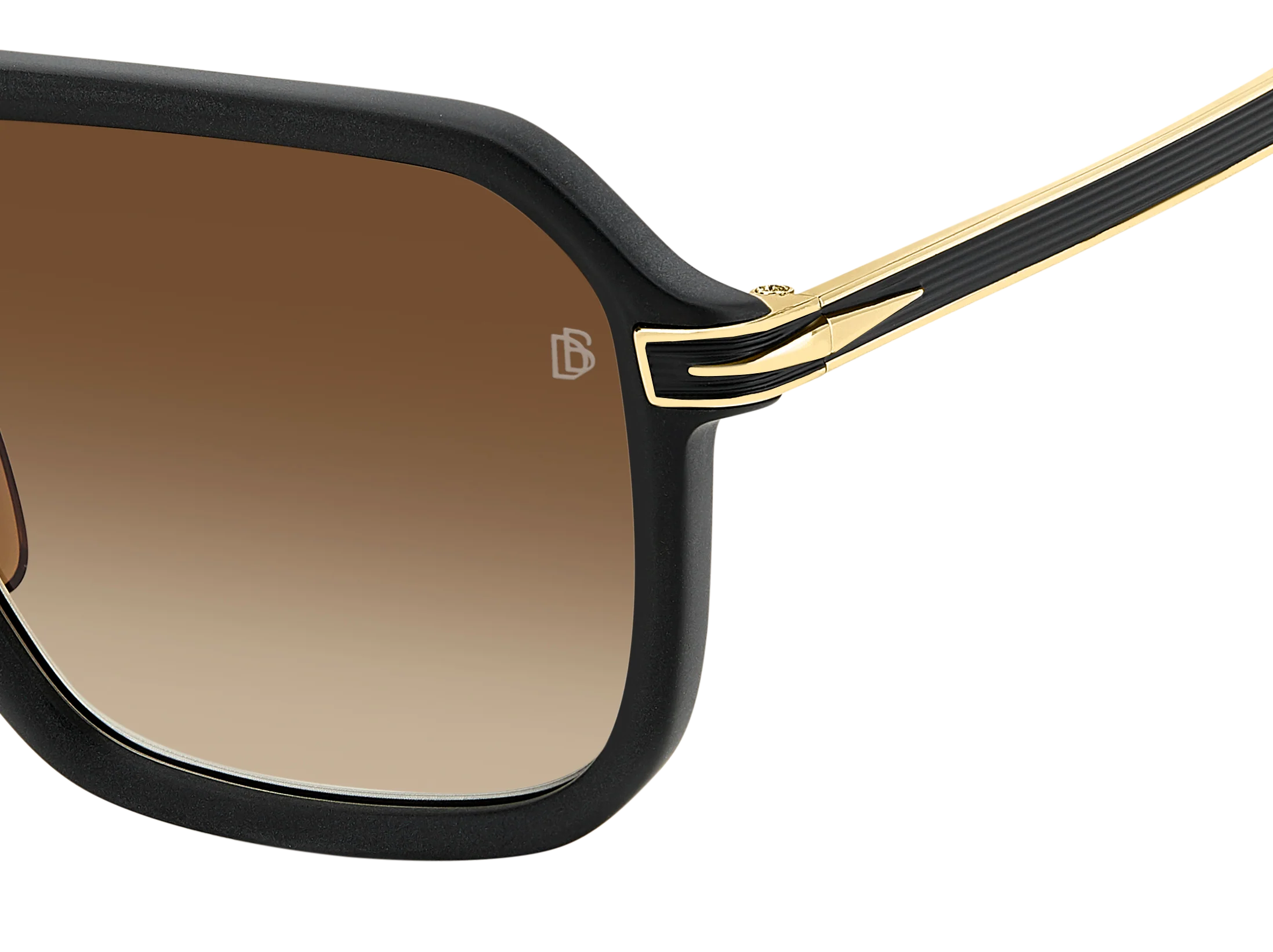 DB 7136/S - Matte Black Gold - Black Brown Green Antireflex - Image 4