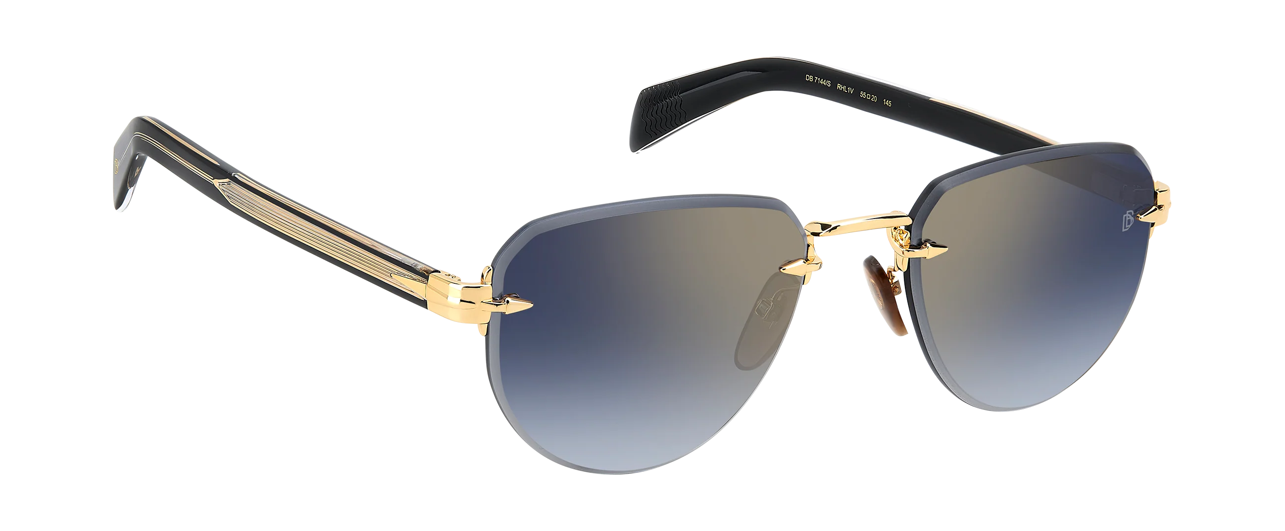 DB 7144/S - Gold Black 2 - Blue Shaded Gold Mirror - Image 3