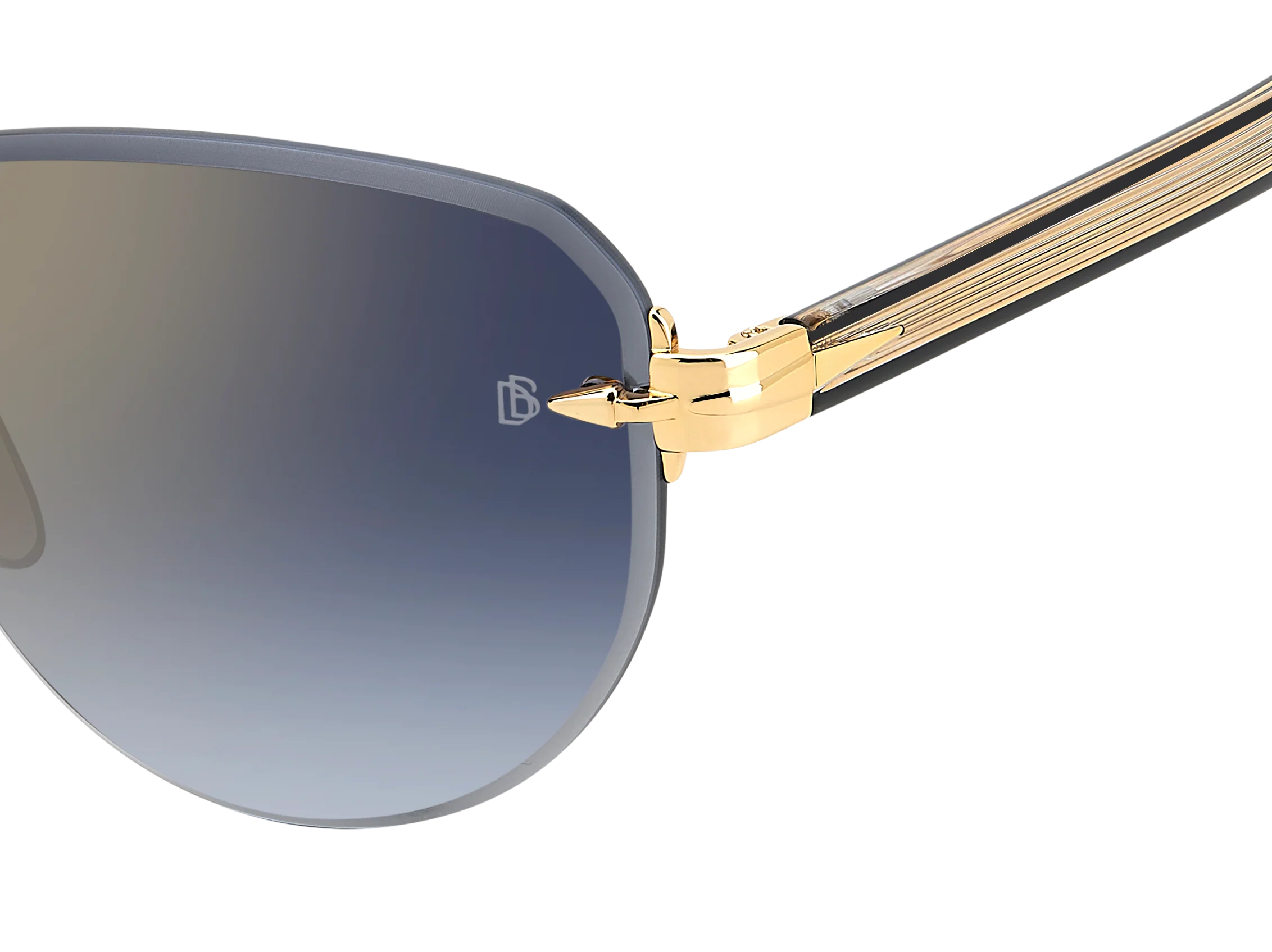 DB 7144/S - Gold Black 2 - Blue Shaded Gold Mirror - Image 4