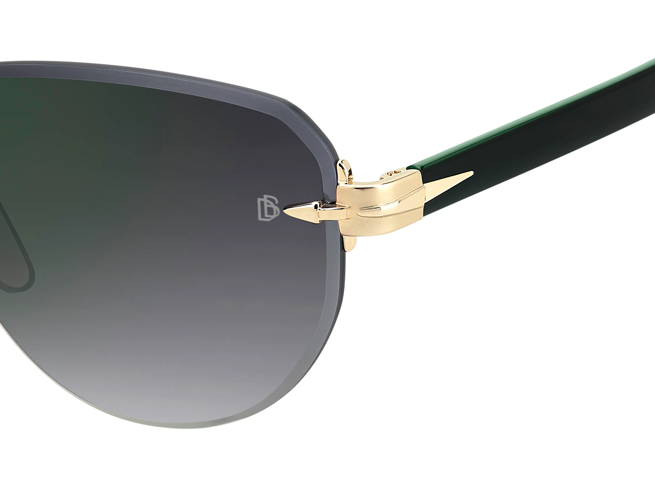 DB 7144/S - Gold Green - Grey Shaded Green Mirror - Image 4